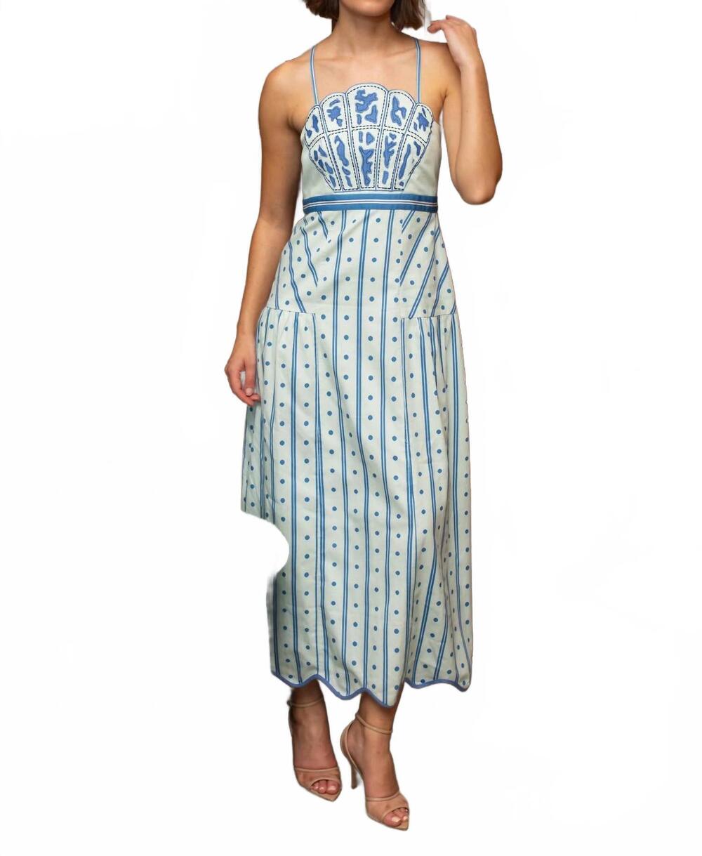NEW ANNA CATE hunter midi dress in ribbon cloud